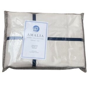 AMALIA HOME‎ COLLECTION STANDARD SHAM RIVIERA 500TC CREAM JACQUARD COMBED COTTON
